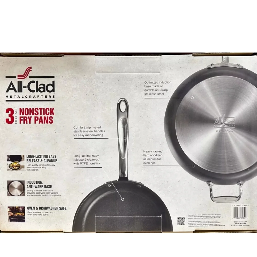 All-Clad Hard-Anodized Fry Pan 3-piece Set